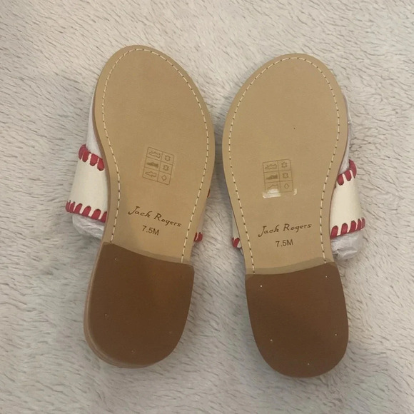 NWOT JACK ROGERS® LOBSTER EMBROIDERED SANDALS - Picture 2 of 6